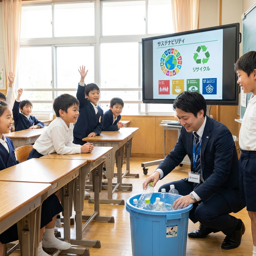 阿久比中学校 職業講話を開催